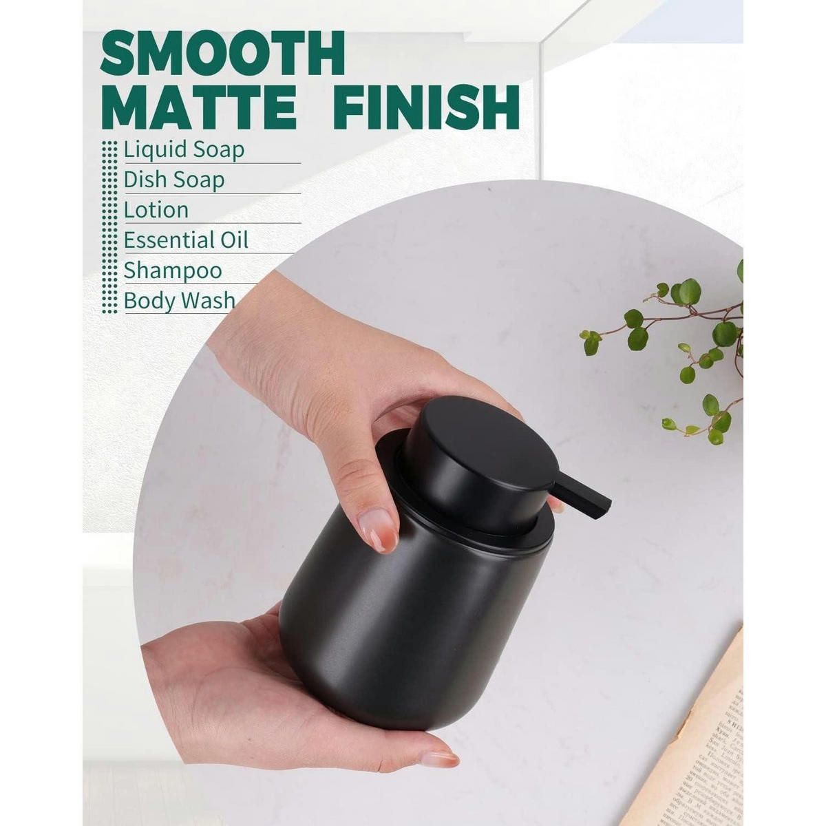 SEIFENSPENDER Keramik Schwarz 350ml - Schwarz, Keramik (5.8/12.5/9.2cm)