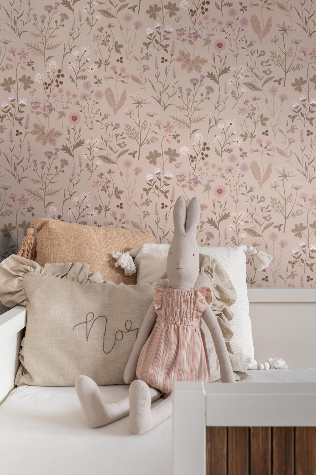 TAPETE Feldblumen 53 cm x 10.05 m - Pink, Papier (53/1000cm) - ESTAhome
