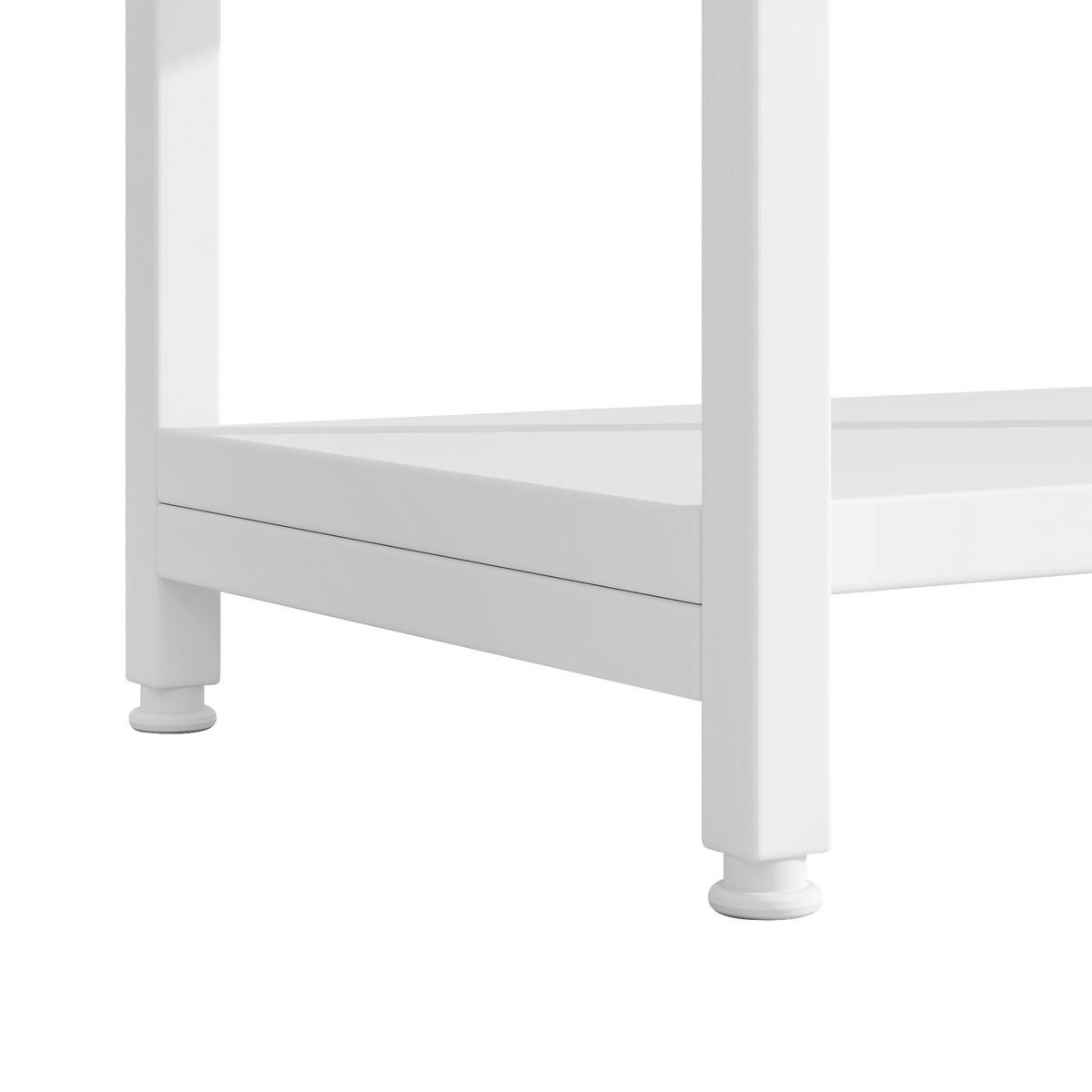 BÜCHERREGAL in Weiß Regal aus Stahlrohren und MDF mit Stauraumfächern für Wohnzimmer, B160/T30/H180 cm - Weiß, Holzwerkstoff/Metall (160/180/30cm) - STILVORA