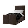 BOXBETT ALEYNA 90x200 cm mit Bettkasten und Matratze - Braun - Schwarz/Braun, Holz/Holzwerkstoff (90/200cm) - AX Living