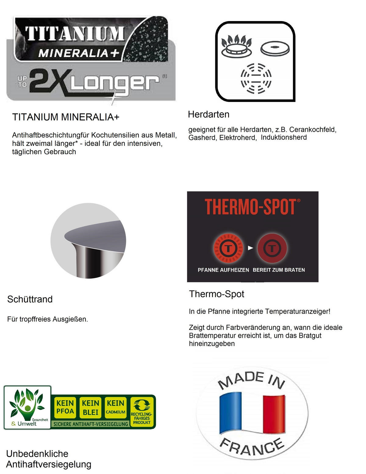 PFANNENSET Edelstahl SERVIERPFANNE 25 cm E85705 – Silber, Jamie Oliver, Induktion & Backofen geeignet - Silberfarben, Metall (25cm) - Tefal