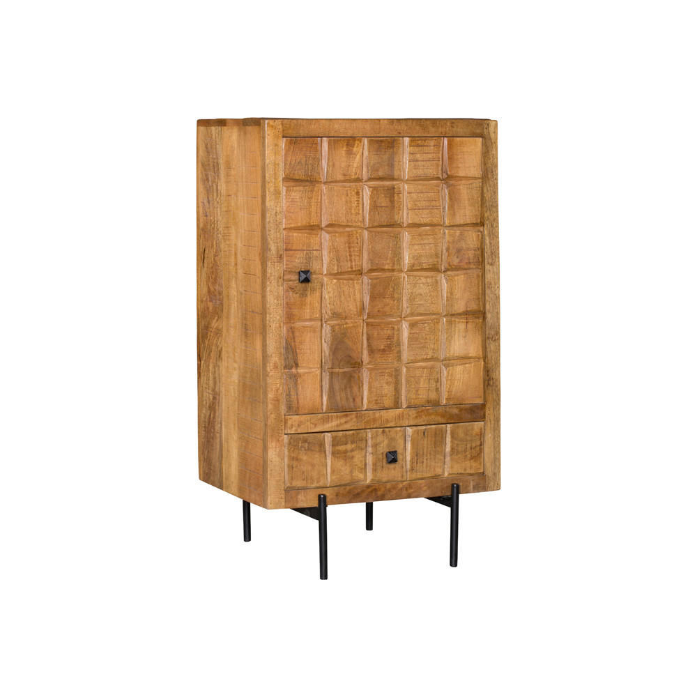 KOMMODE Savion Mangoholz 60 cm / 40 cm Natur - Naturfarben, Holz (60/103/40cm) - Villa Möbel