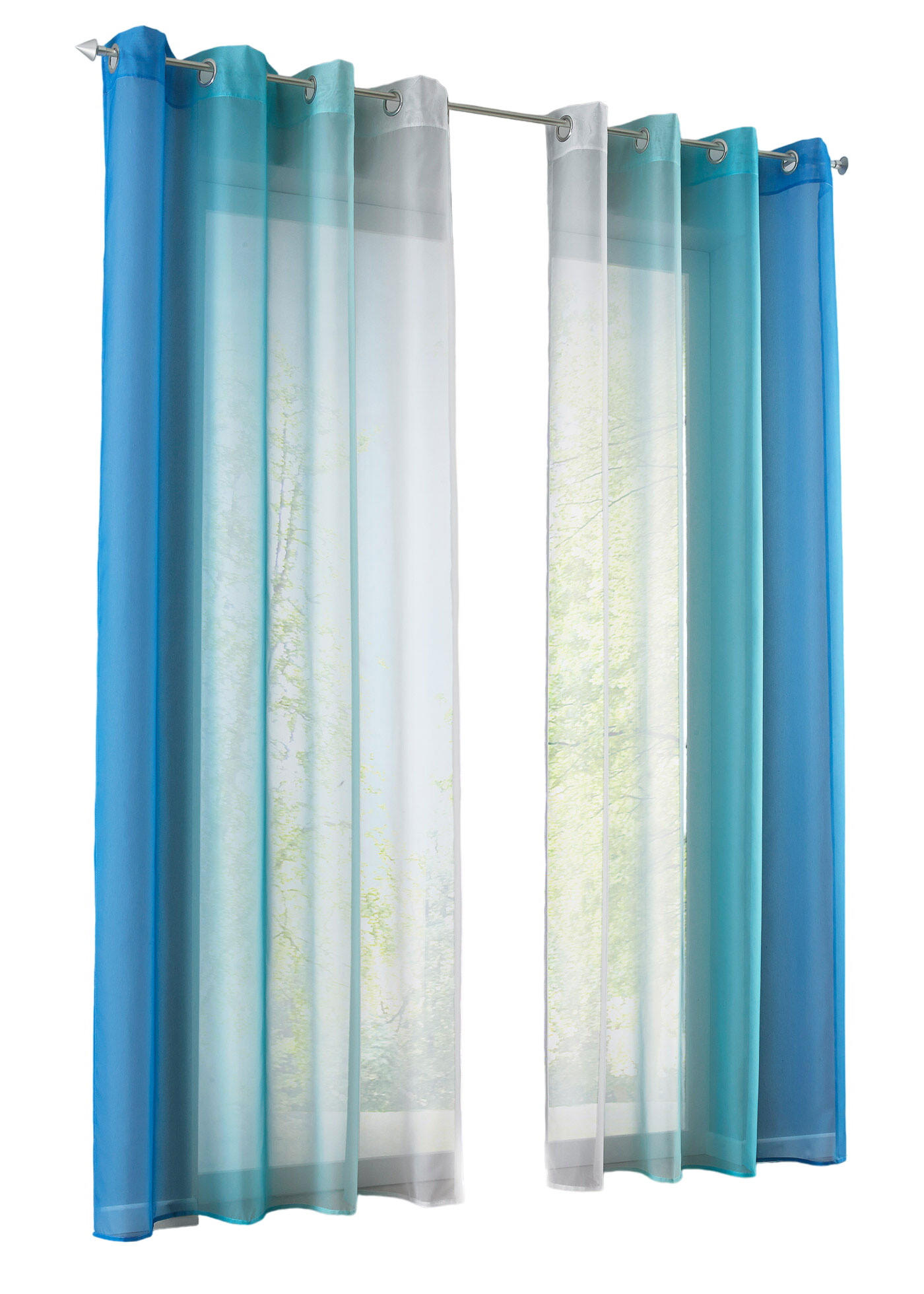 Gardinenbox Vorhang Blau 140x145 cm