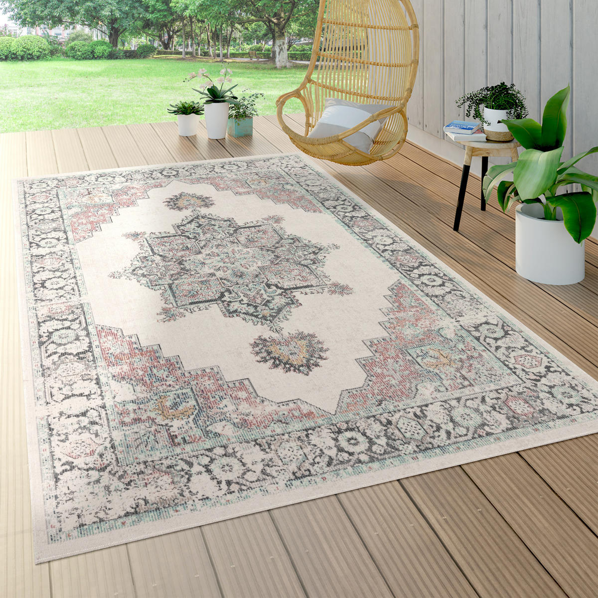 OUTDOORTEPPICH 160/160 cm Torres 275 - Creme, Textil (160/160cm) - Paco Home