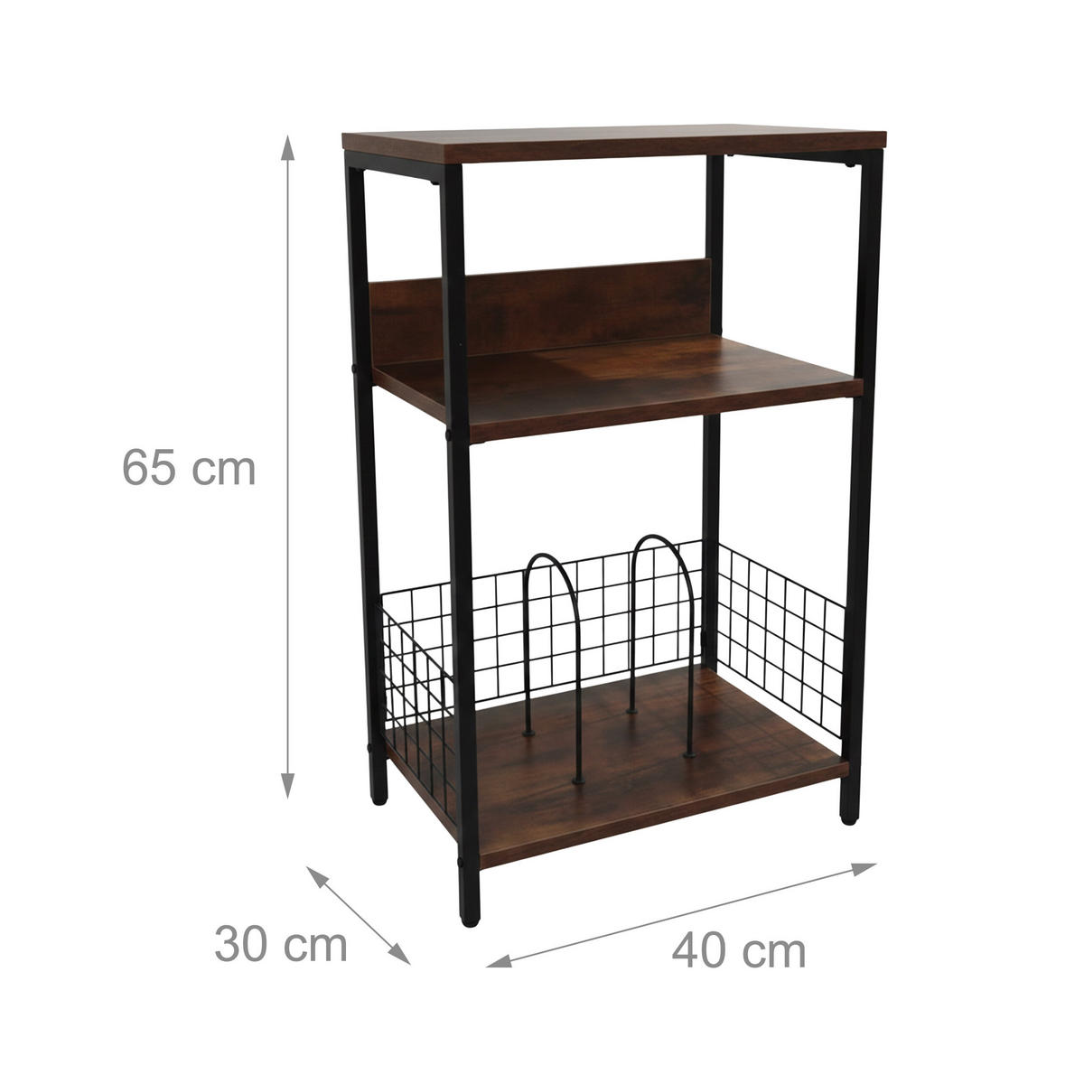 MIZA za plošče - večbarvno, kovina/leseni material (40/65/30cm) - Relaxdays