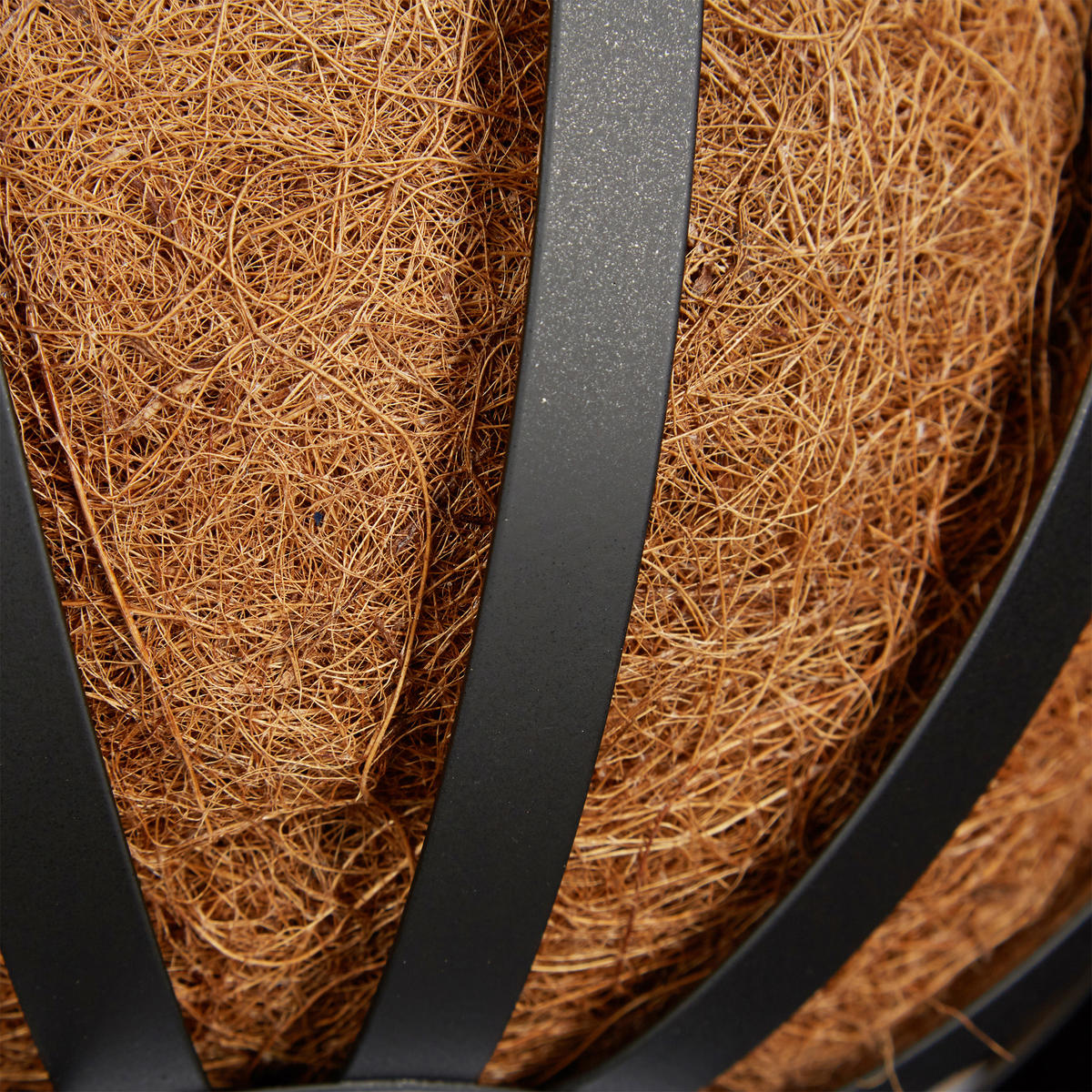 3XBLUMENAMPEL - Braun, Textil/Metall (30/65/30cm) - Relaxdays