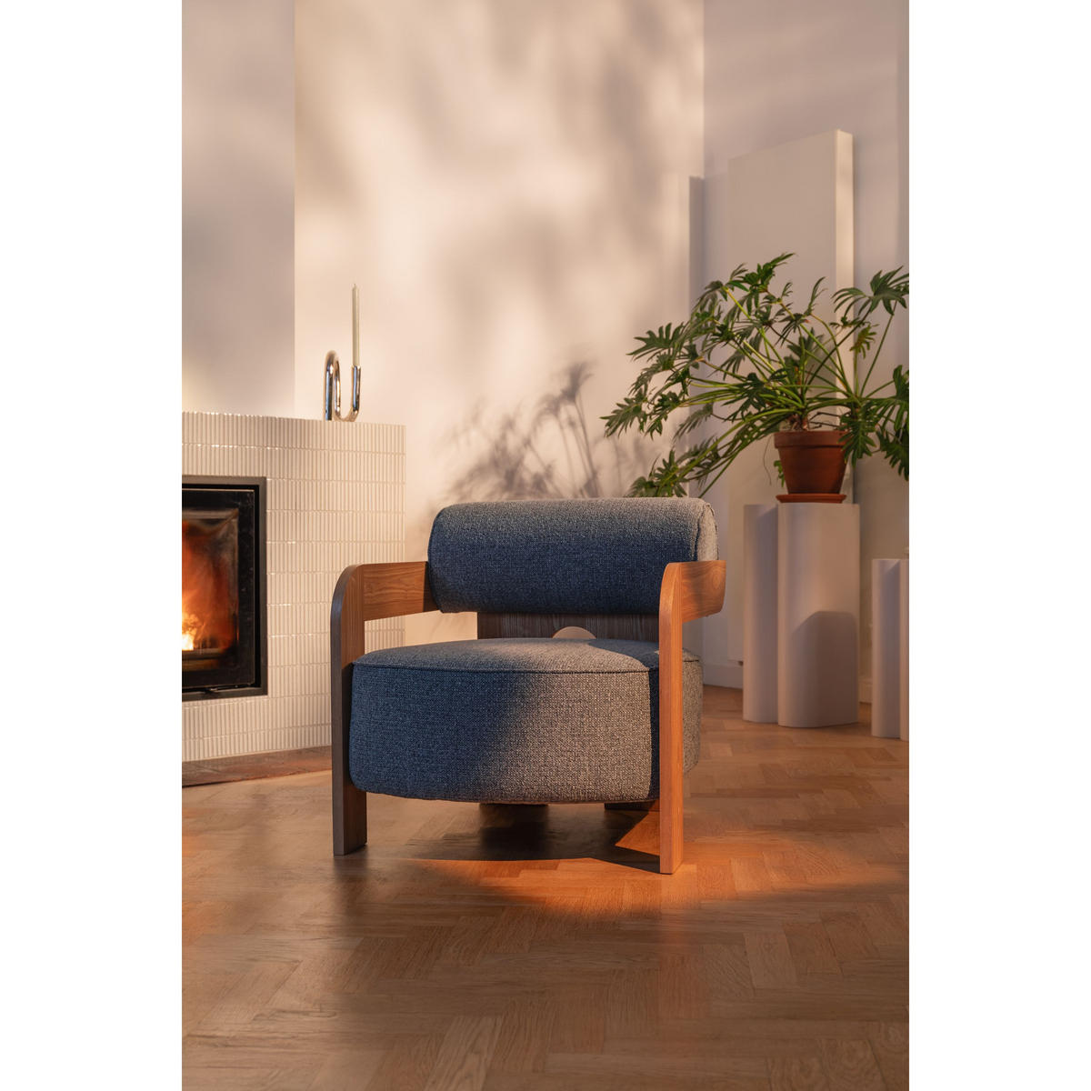 SESSEL Oolong Blau/ Grau - Blau, Kunststoff (72.5/76/90cm) - Zuiver
