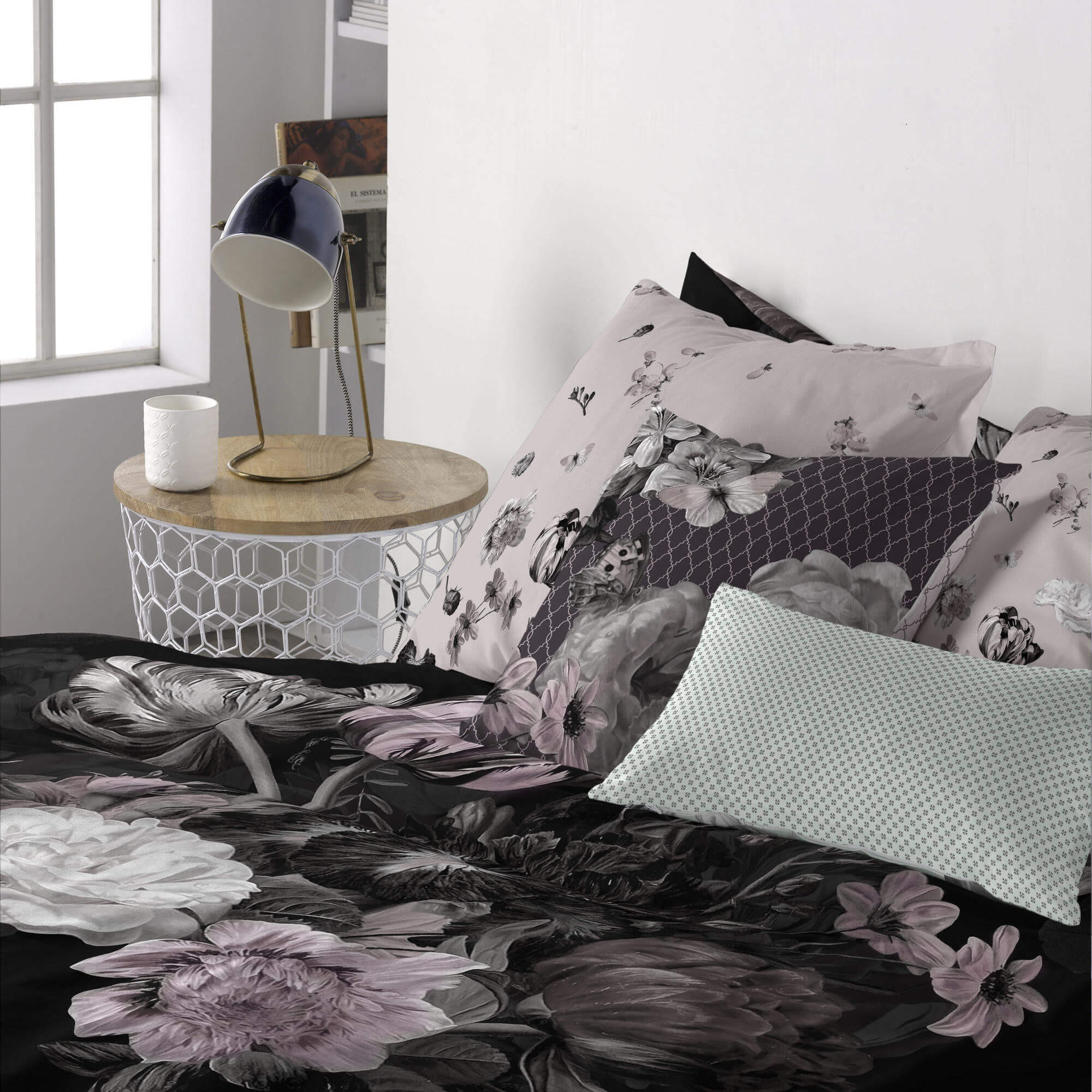 KISSENBEZUG onyx 60x60 cm mehrfarbig - Multicolor, Textil (60/60cm) - Happy Friday