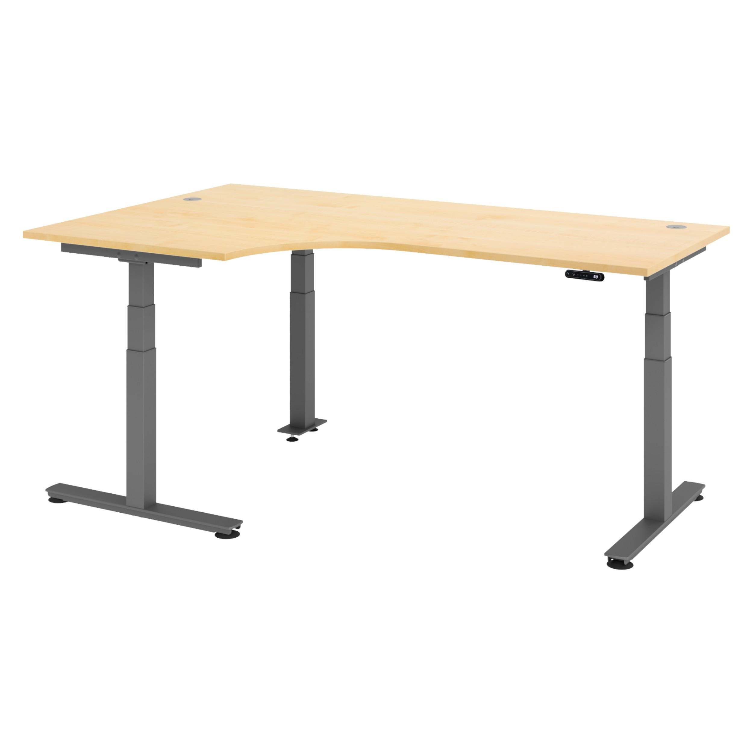bümö Schreibtisch Ahorn, Graphit 200x74x120 cm
