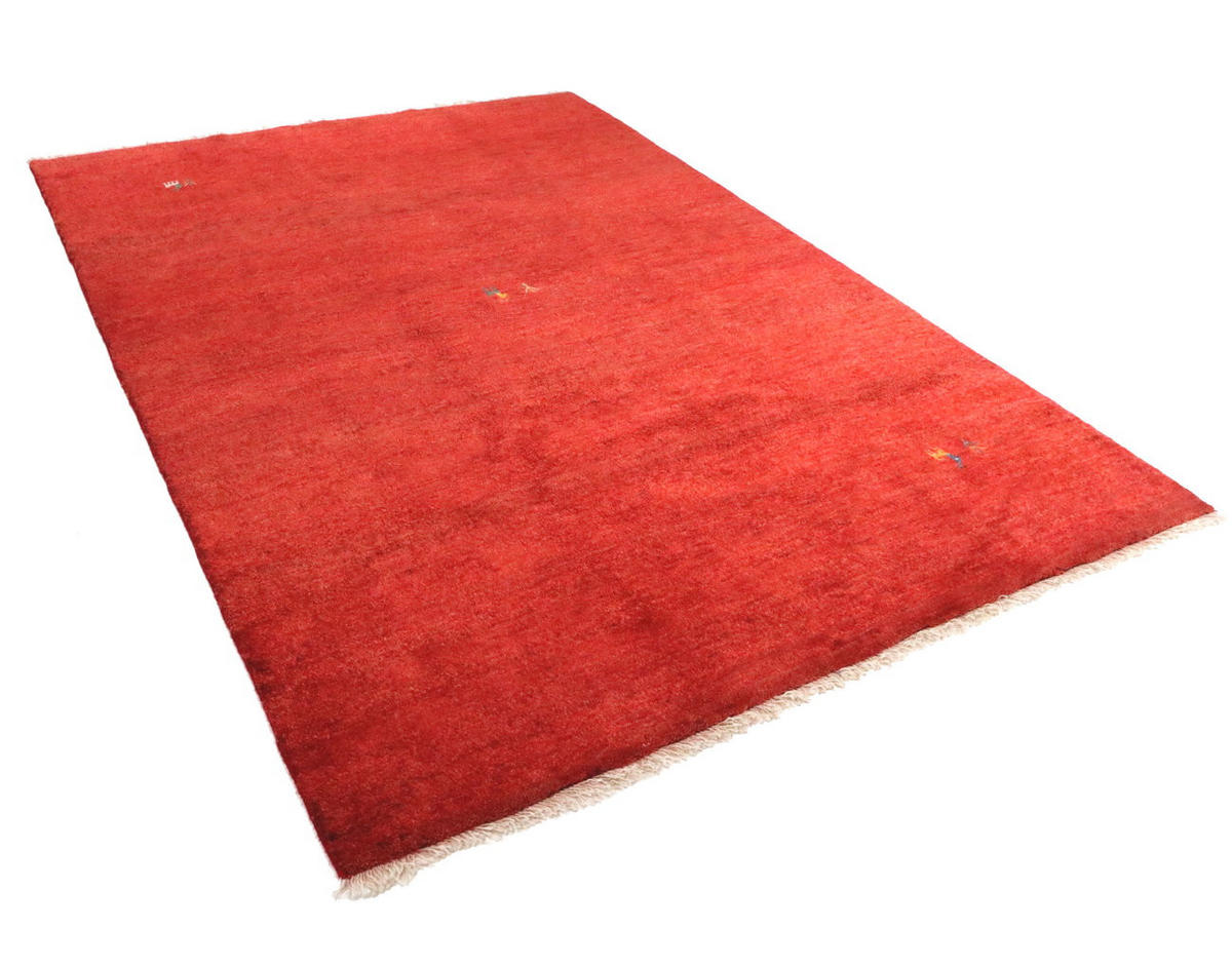 TEPPICH Gabbeh Rot 249/177 cm Schurwolle - Rot, Textil (177/249cm) - Looma