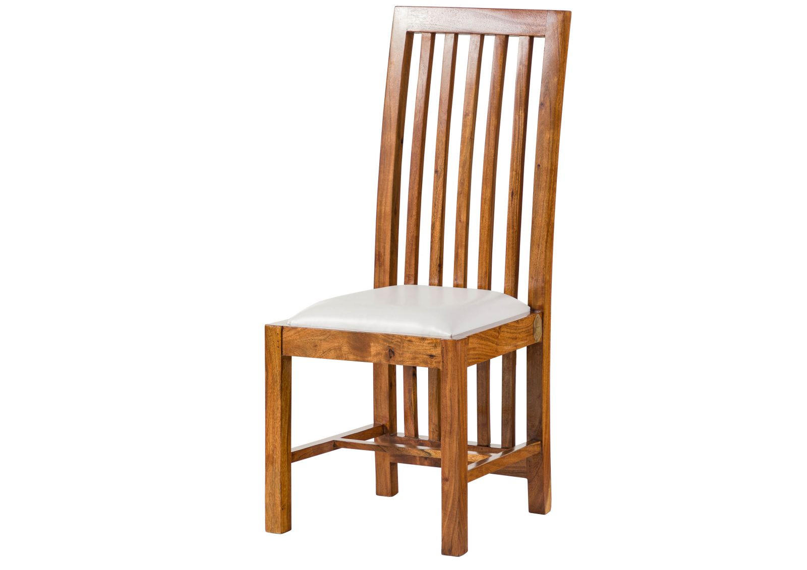 STUHL Akazie 43x50x109 honig lackiert OXFORD #030 - Braun, Holz (43/109/50cm) - Massivmoebel24