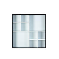 REGAL Schwarz - Schwarz, Holzwerkstoff (70/70/13cm) - ebuy24