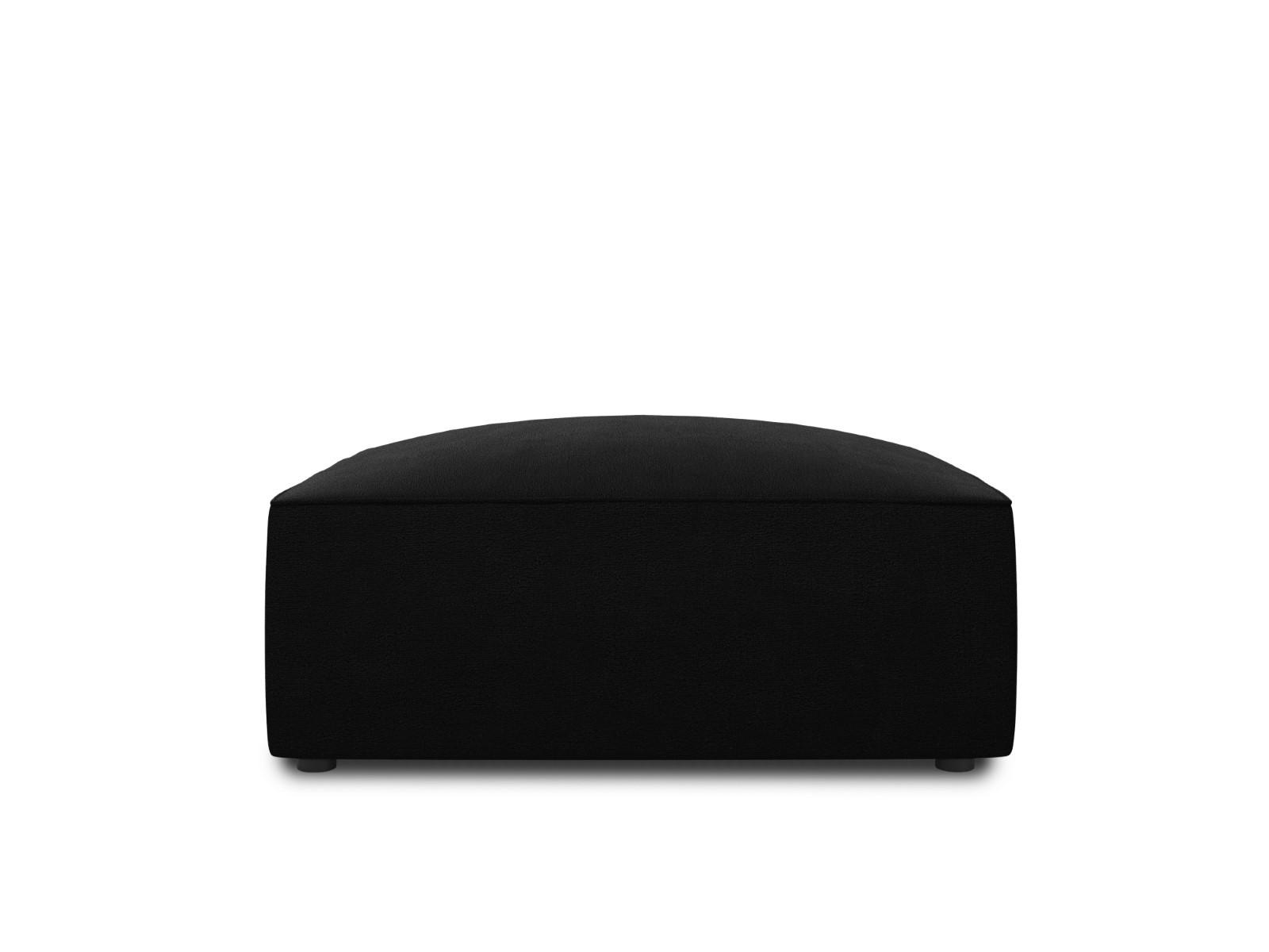 POUF Ruby aus Samt schwarz - Schwarz, Textil (93/40/93cm) - Micadoni