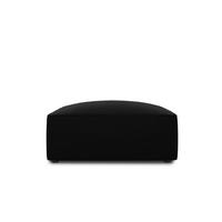 POUF Ruby aus Samt schwarz - Schwarz, Textil (93/40/93cm) - Micadoni