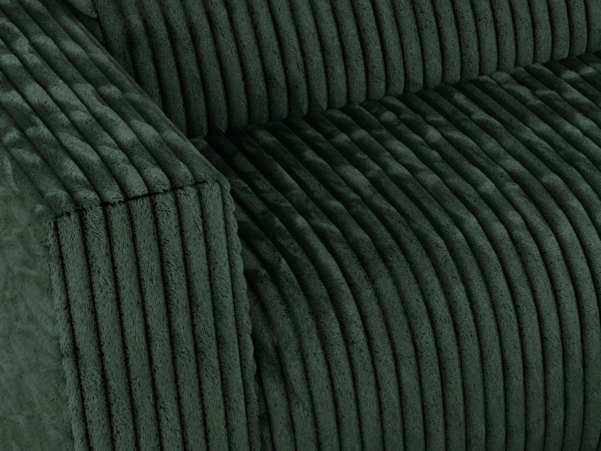 ECKSOFA PASADENA Grün Cord - Rechts Seite - Schwarz/Grün, Kunststoff/Textil (180/288cm) - MKS