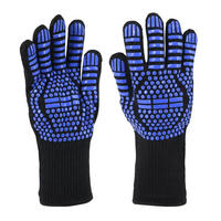 OFENHANDSCHUHE - 32 x 17 cm - Blau - 2 Stück - Blau, Textil (32/17cm)