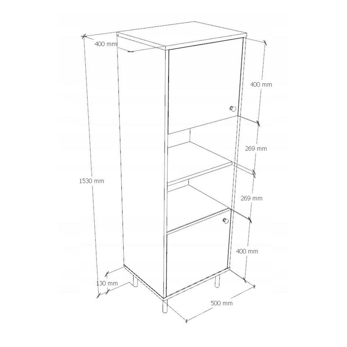 BÜCHERREGAL Venus - Kaschmir, Holzwerkstoff (50/121/40cm) - RAUMHIRSCH FURNITURE