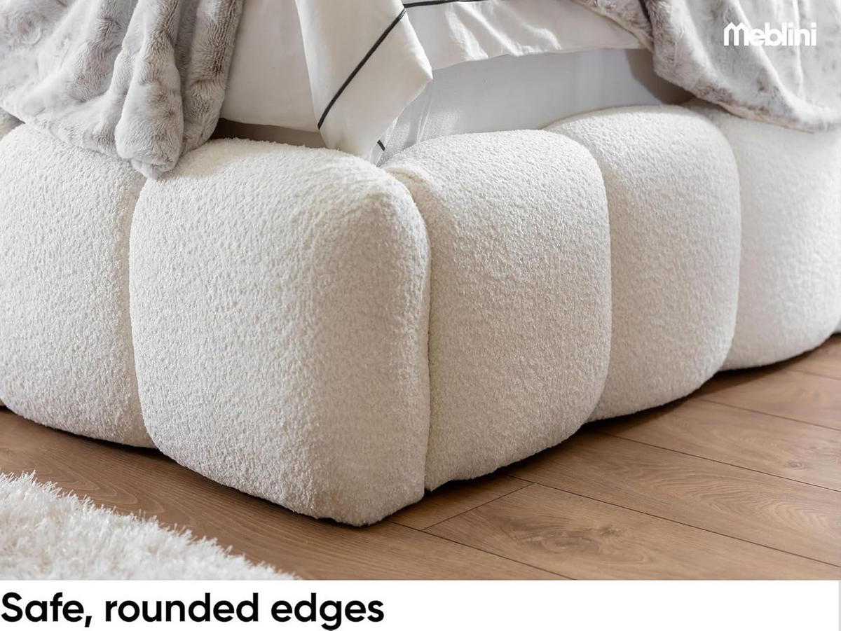 POLSTERBETT Carlos - Dunkelblau, Textil (120/200cm) - Meblini