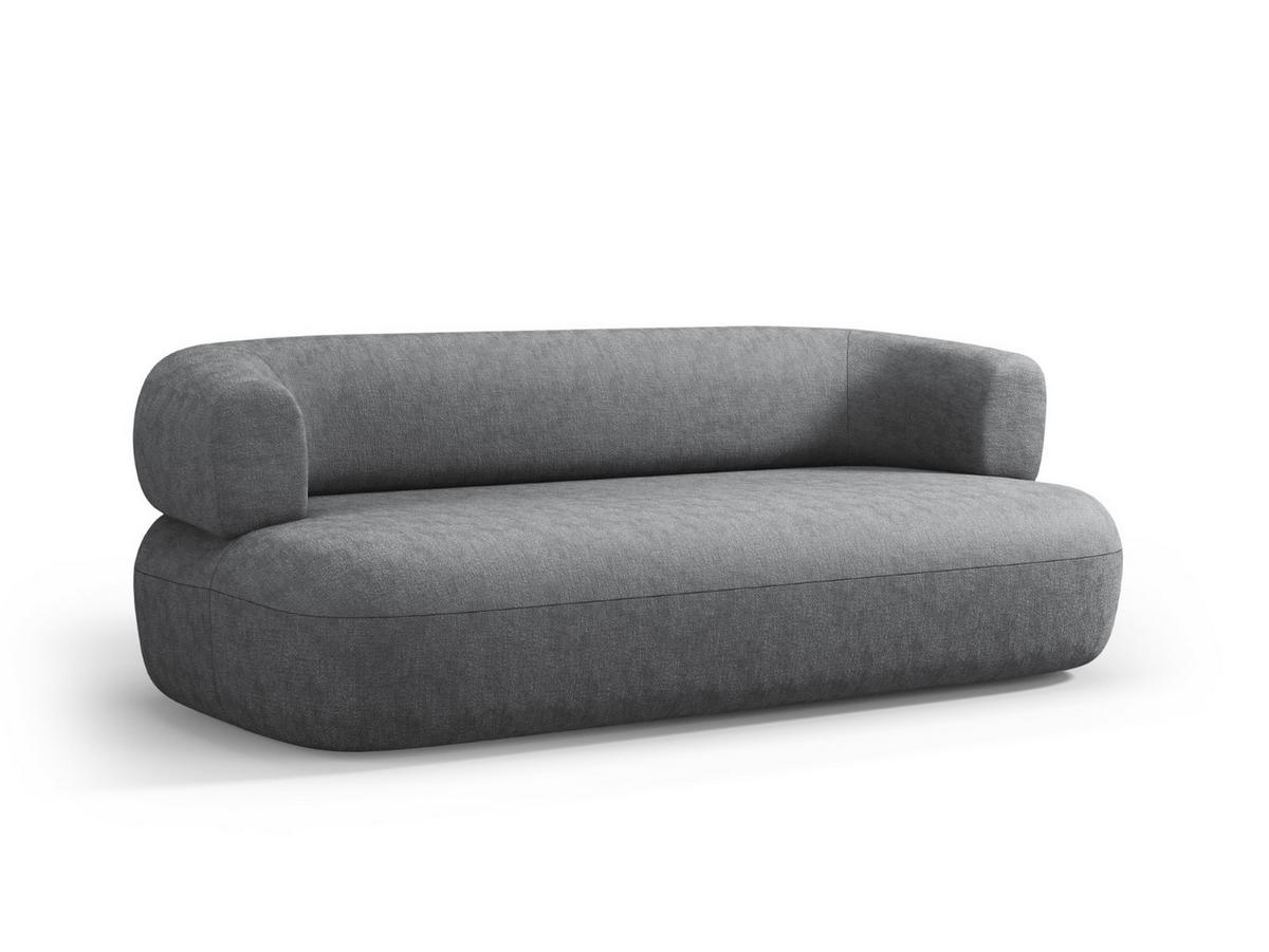 SOFA Jenny aus Chenille-Stoff dunkelgrau 3 Sitzplätze - Dunkelgrau, Textil (90/73/178cm) - Micadoni