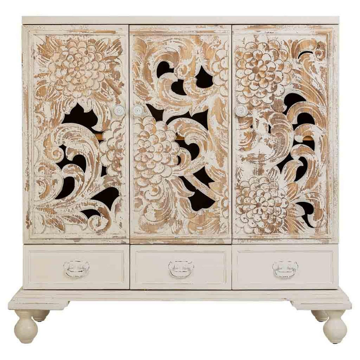 SIDEBOARD aus Holz 115x43x110 cm - Weiß, Holz (115/110/43cm) - Wanderlust