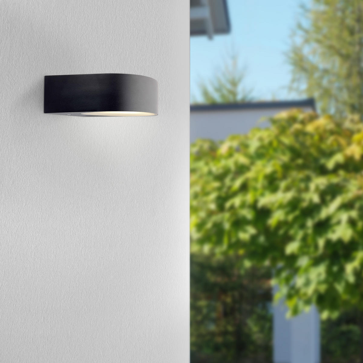 AUSSENWANDLEUCHTE Tyler Schwarz 19/17/7 cm - Schwarz, Metall (17/7/19cm) - Brilliant