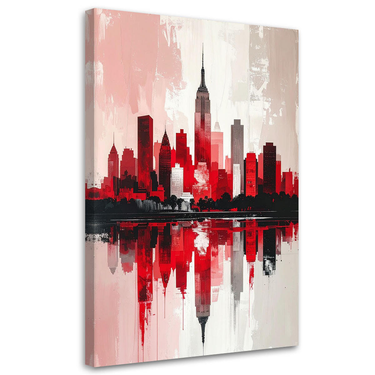 LEINWANDBILD Städte & Architektur 70x100cm - Rot, Textil (70/100cm) - Feeby