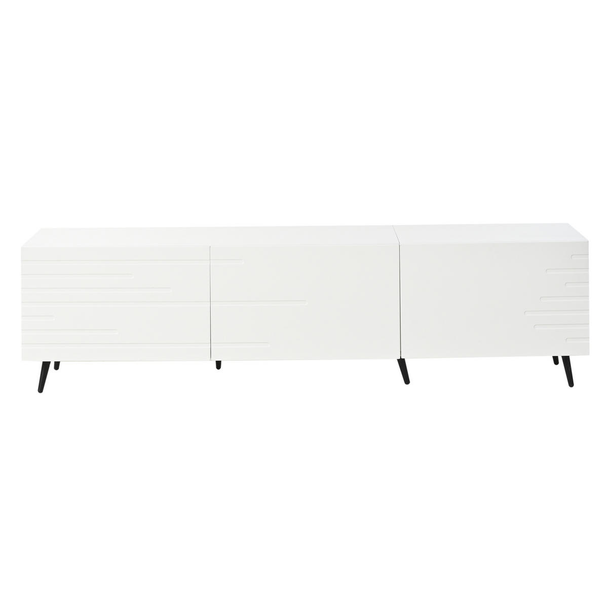 TV-ELEMENT mit 3 Klapptüren 180 x 40 x 48 cm MDF White - Weiß, Holzwerkstoff (40/48/180cm) - Beauniv