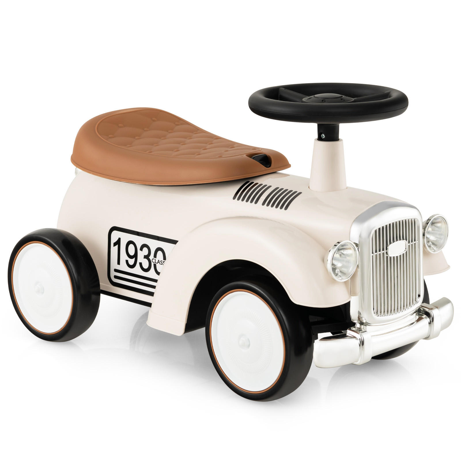 KINDERAUTO Weiß - Weiß, Kunststoff (27/34/58cm) - COSTWAY