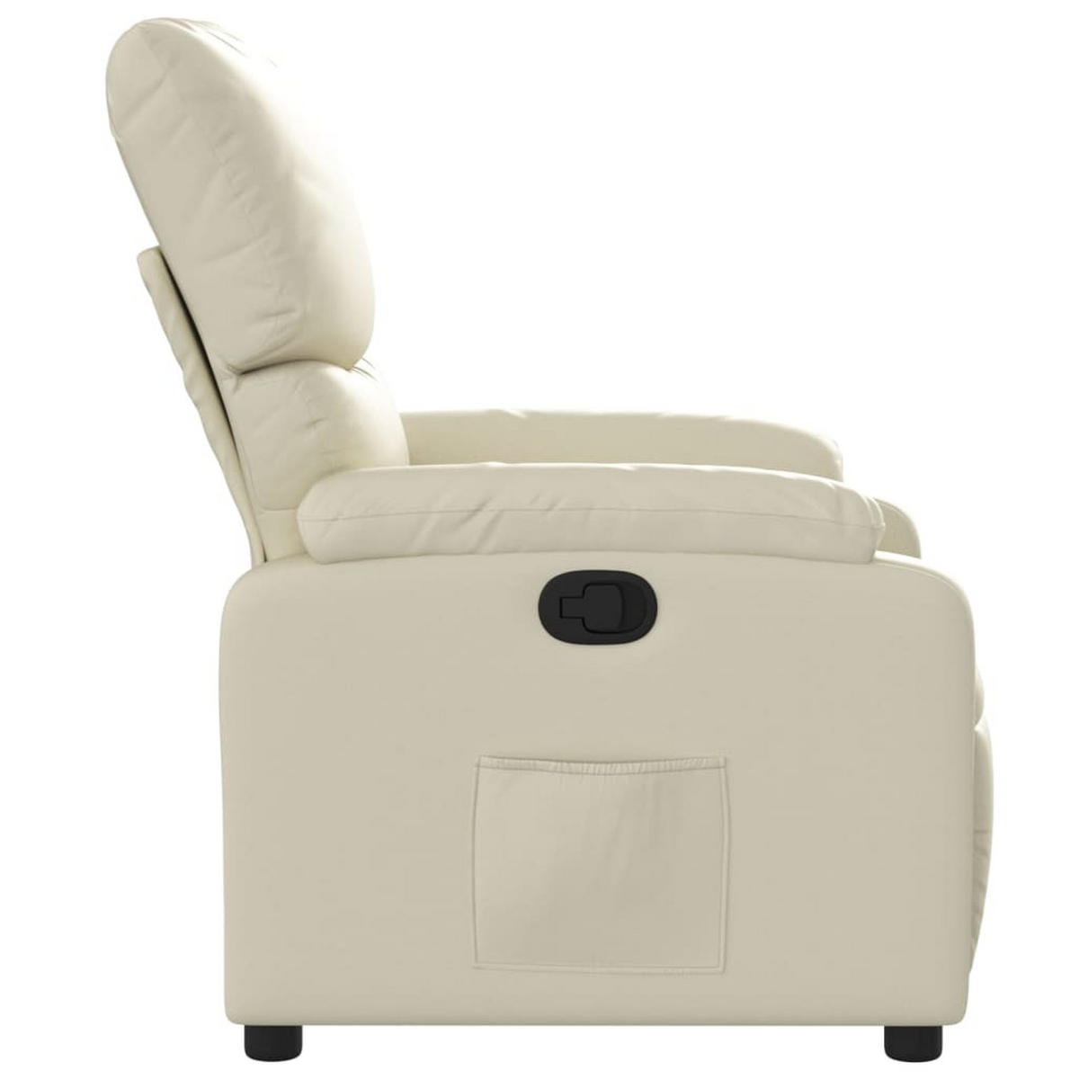 RELAXSESSEL Creme Kunstleder - Creme, Leder (99/99/75cm) - vidaXL