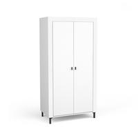 DREHTÜRENSCHRANK Monta mit 2 Türen, Weiß - Weiß, Holzwerkstoff (97/194/56cm) - Beautysofa