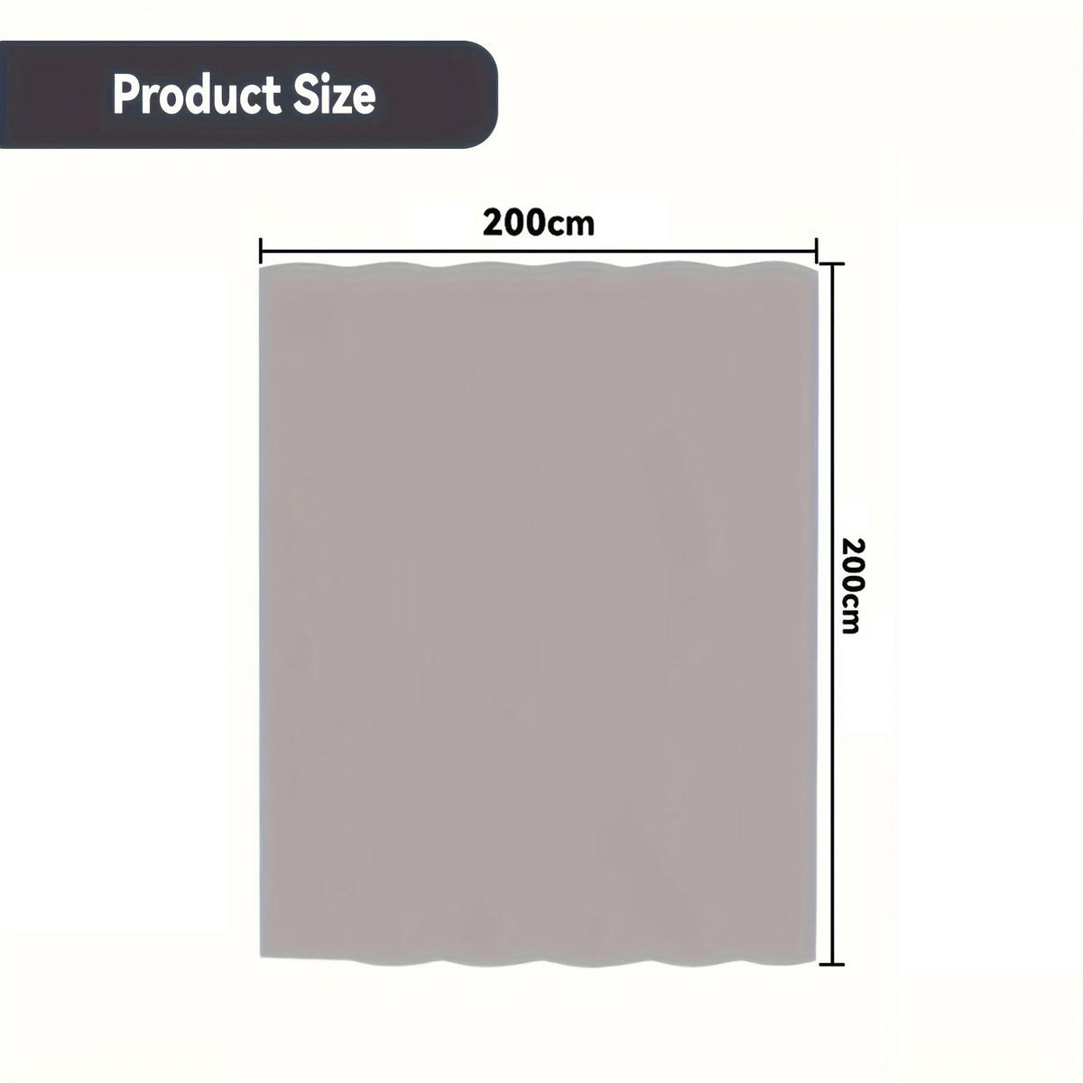 DUSCHVORHANG Grau Leinen faltbar 200 x 200 cm ohne Bohren Badezimmer - Grau, Textil (200/200cm) - MCBOSON