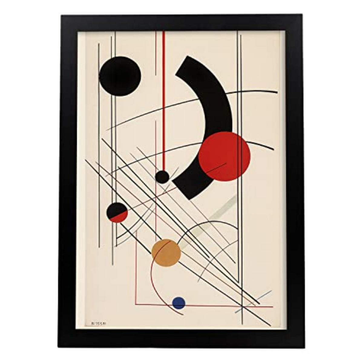 POSTER Bauhaus A3 Schwarzer Rahmen - Schwarz, Papier (29.7/5/42cm) - Nacnic