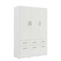KLEIDERSCHRANK Weiß 136/197/52 - Weiß, Holzwerkstoff (136/197/52cm) - RAUMHIRSCH FURNITURE