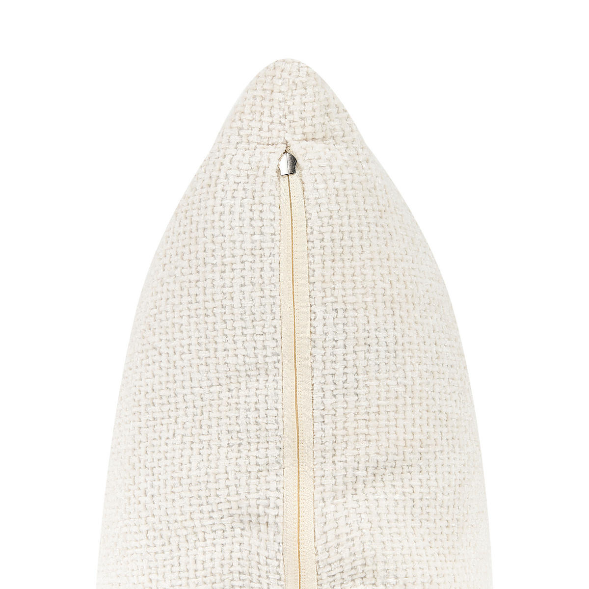 3-SITZER-SOFA cremeweiß mit Kissen Glorvika II - Weiß, Textil (240/58/120cm) - Beliani