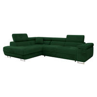 ECKSOFA Torezio, Seite: Links - Grün, Holz/Textil (274/203cm) - MIRJAN24