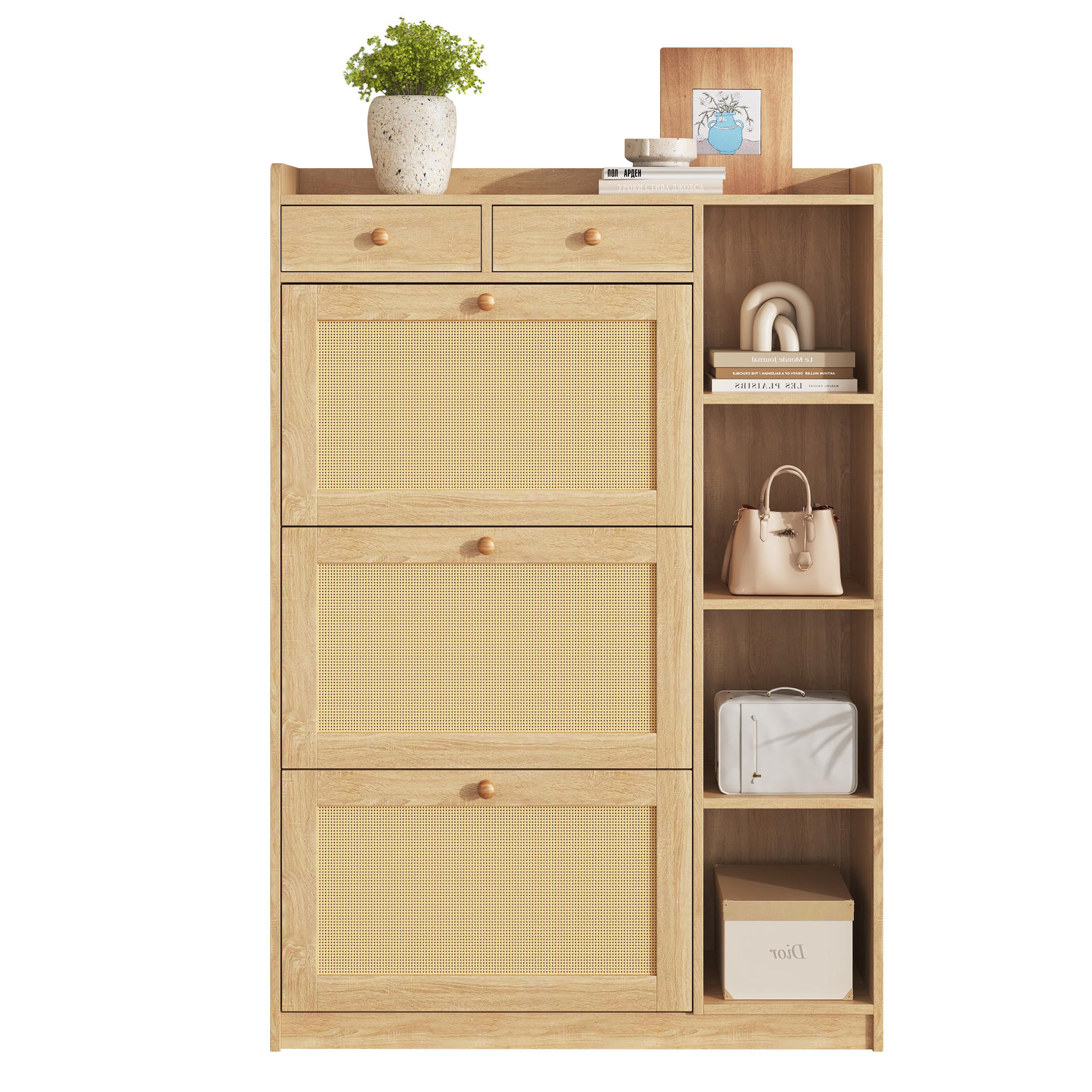 Flieks Schuhschrank Natur 90x130x24 cm