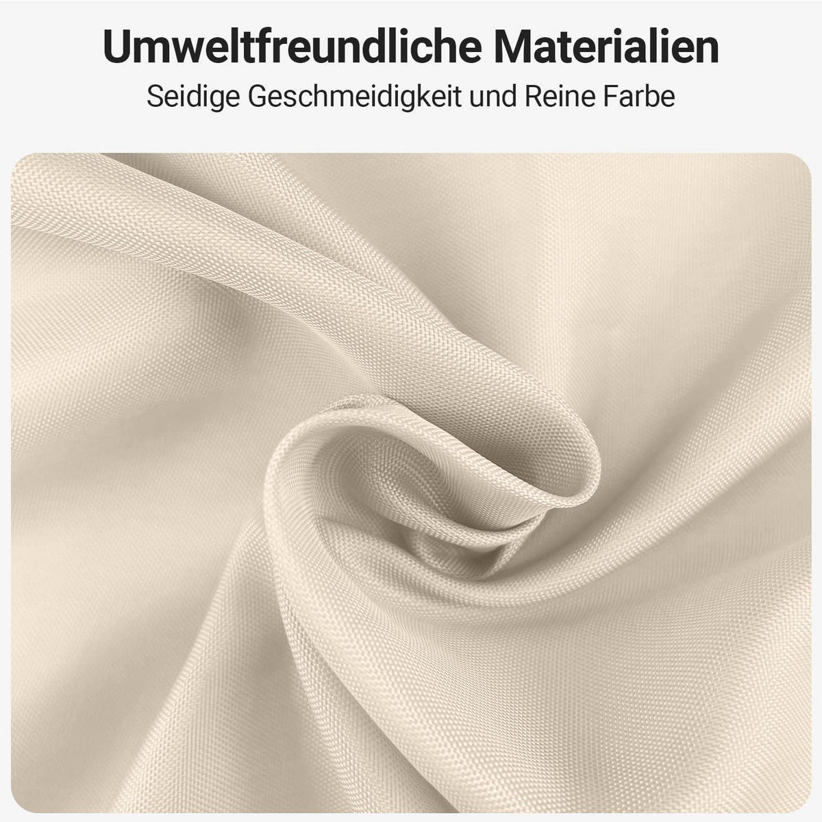 DUSCHVORHANG Beige 300 x 200 cm mit beschwertem Saum und 20 Ringen - Beige, Textil (300/200cm)