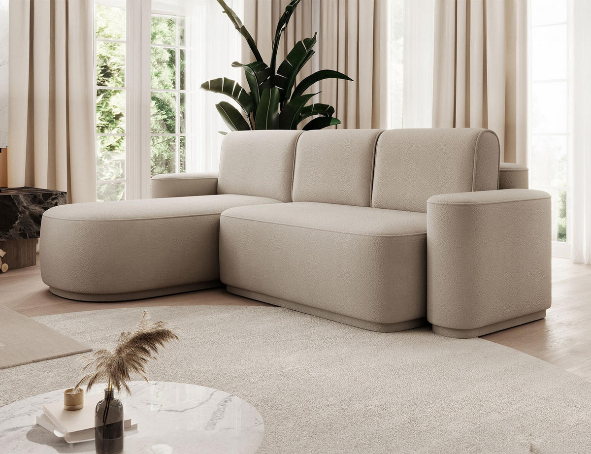ECKSOFA RUMA - Beige (Amore 18) - Beige, Holzwerkstoff (285/180cm) - Möblo