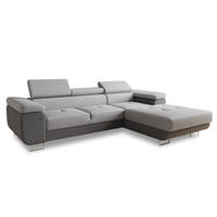 ECKSOFA Divo, Seite: Rechts - Hellgrau/Grau, Holz/Textil (282/204cm) - Sofnet