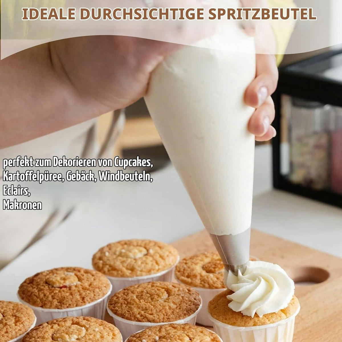 SPRITZBEUTEL 100 Stück Groß 55 cm Verdickt - Transparent, Kunststoff (49/28.5/55cm)