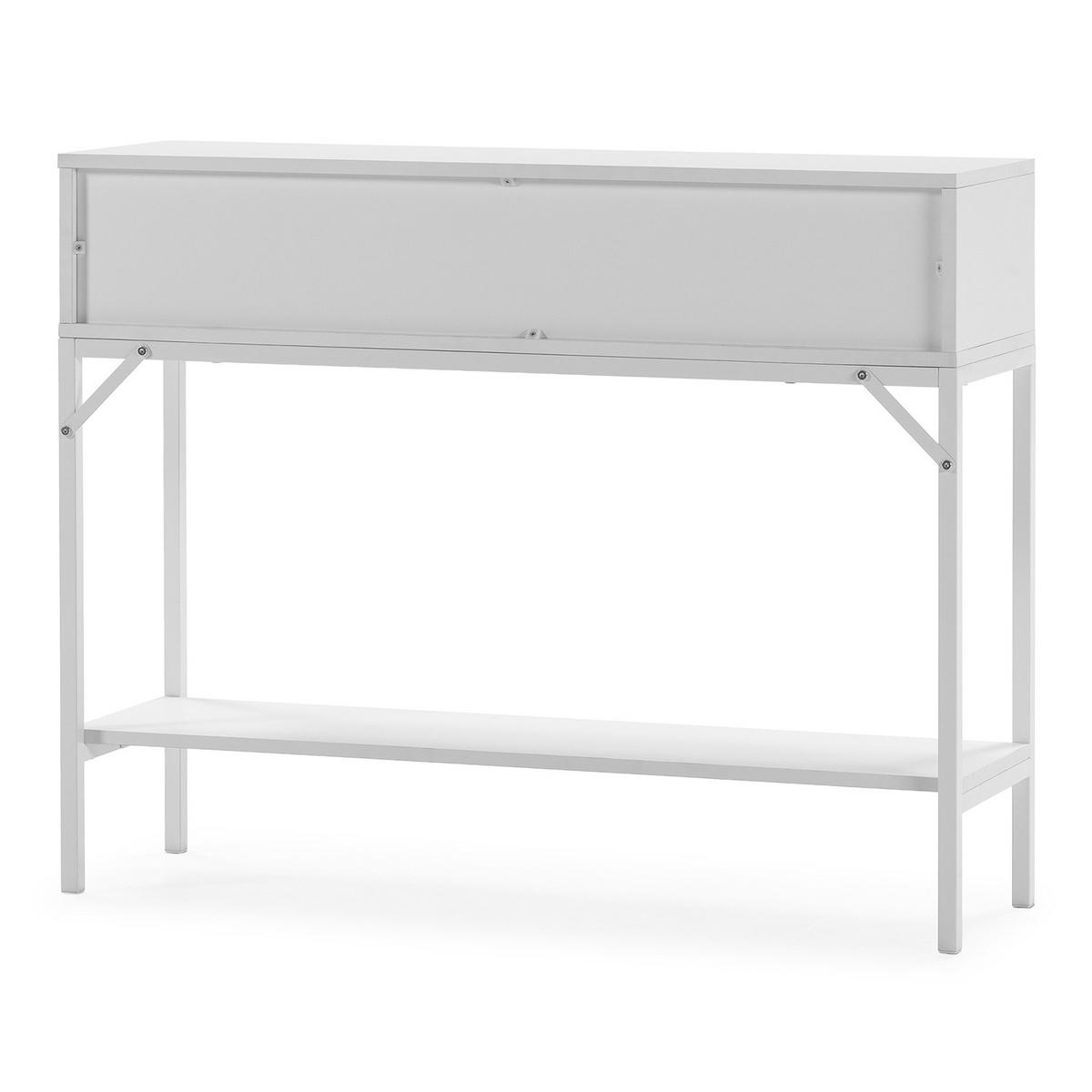 KONSOLENTISCH Auri 2 schubladen Weiß - Weiß, Holzwerkstoff (30/100/80cm) - VS Venta-stock