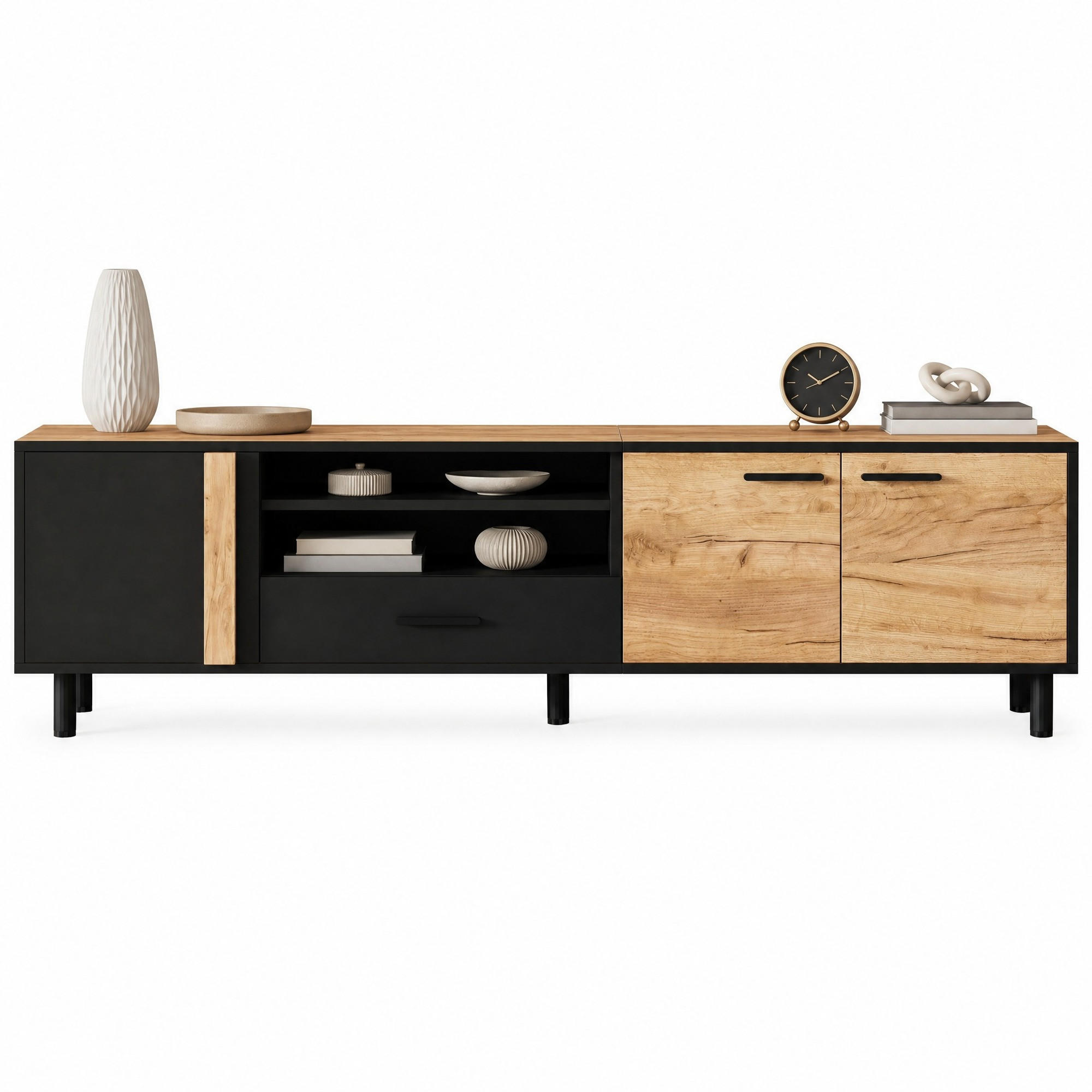Ivmeu Tv-Lowboard Schwarz 180x50x32.5 cm
