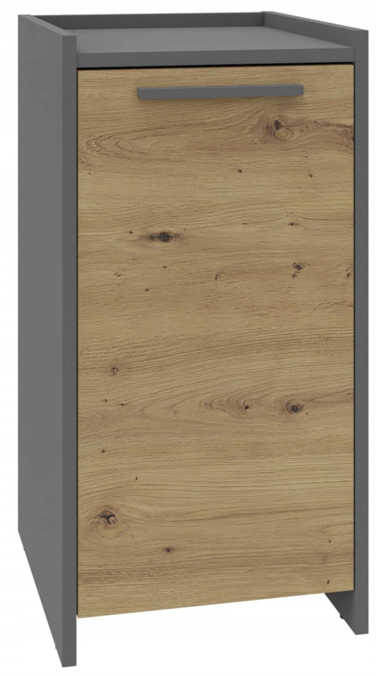 KOMMODE ALTIVO 1D Anthrazit Grau-Artisan Eiche 36/35,6/70,4 cm - Anthrazit/Eiche Artisan, Holzwerkstoff (36/70.4/35.6cm) - Matkam Möbel