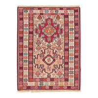 KELIM-TEPPICH handgewebt Sumak Shahsavan Beige 100/76 cm Schurwolle - Beige, Textil (76/100cm) - Looma