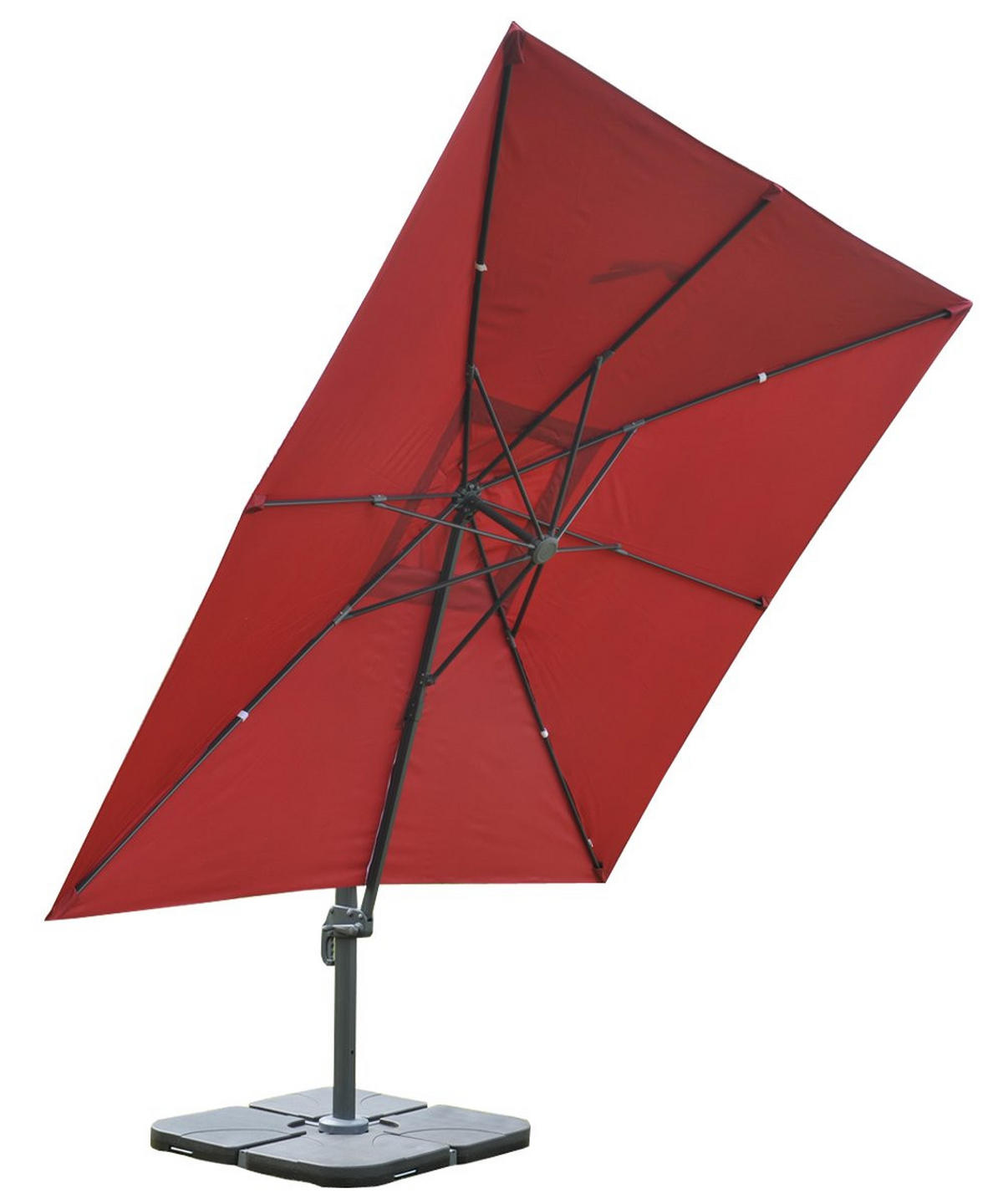 AMPELSCHIRM I Bordeaux 300/300 cm - Bordeaux, Textil (360/300cm) - MCW