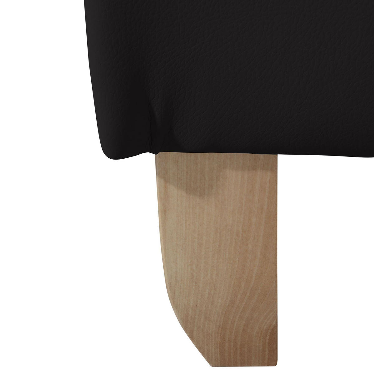 OHRENSESSEL Katria Bezug Kunstleder Buche natur / schwarz - Schwarz, Kunststoff (88/108/84cm) - 58aufmkessel