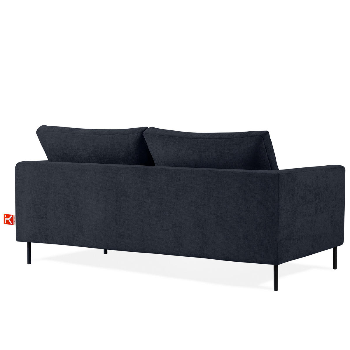 SOFA LUMO, 3-Sitzer, Dunkelblau - Schwarz/Dunkelblau, Holz/Holzwerkstoff (198/90/95cm) - KONSIMO®