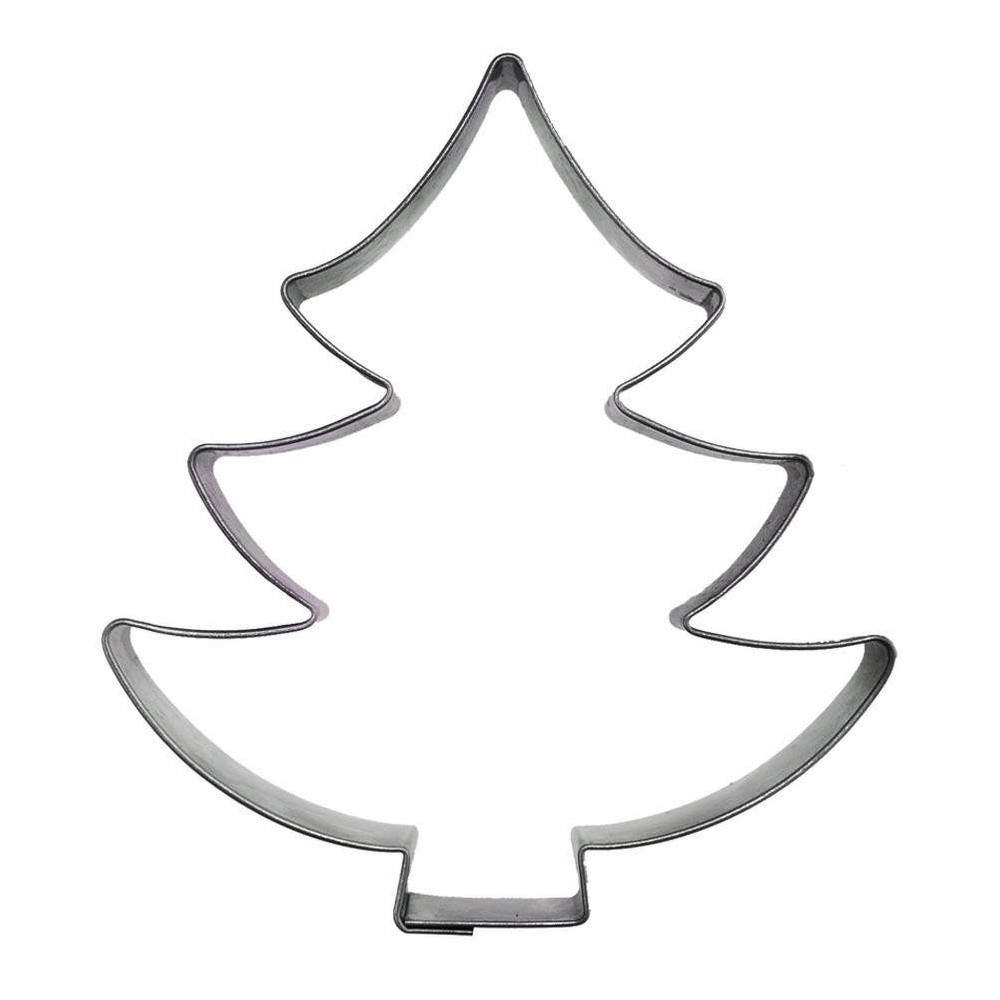 AUSSTECHFORM Tannenbaum 9,5 cm Silber - Silberfarben, Metall (9/2/9.5cm) - Orion 