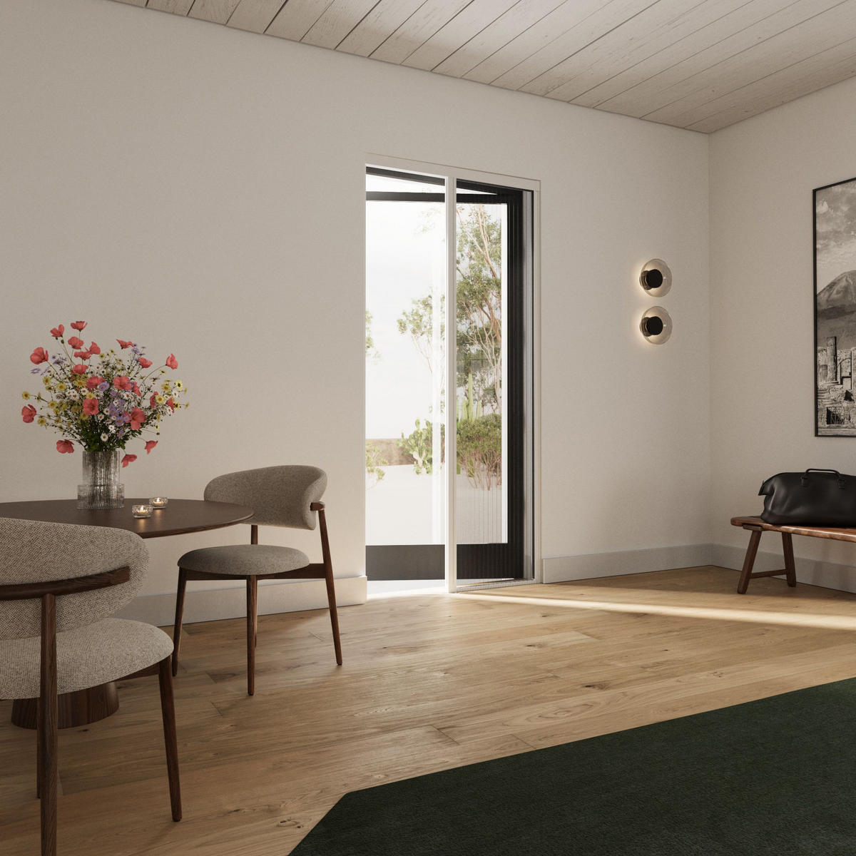 INSEKTENSCHUTZTÜR plissiert weiß - Weiß, Textil (96/206/3.7cm) - Cocoon Home Concepts