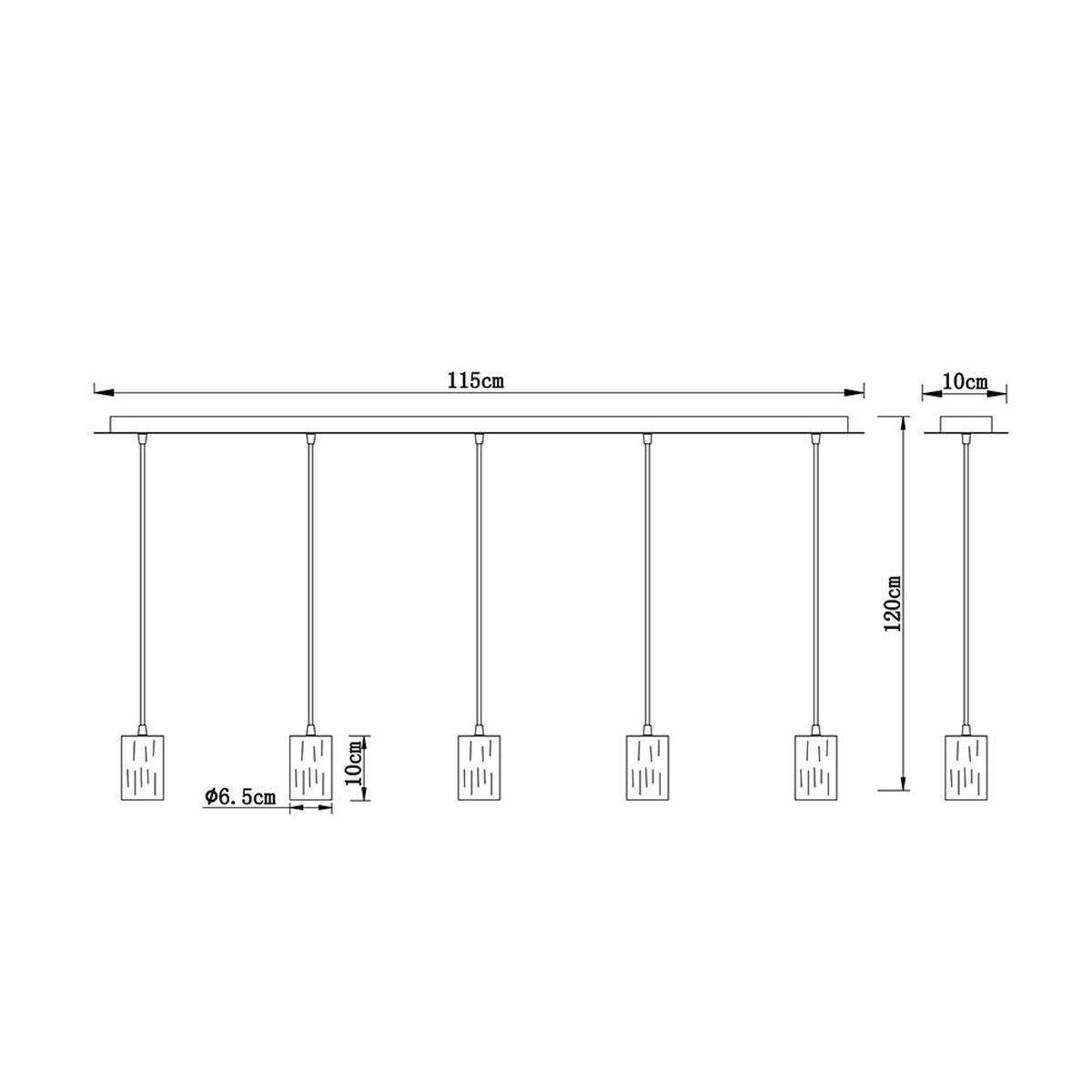 HÄNGELEUCHTE Metall Holzoptik Braun Schwarz - Braun, Holz (115/10/120cm)